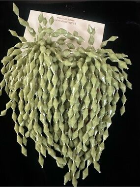 Natasha Couture Pistachio Beaded Fringe Statement Earrings